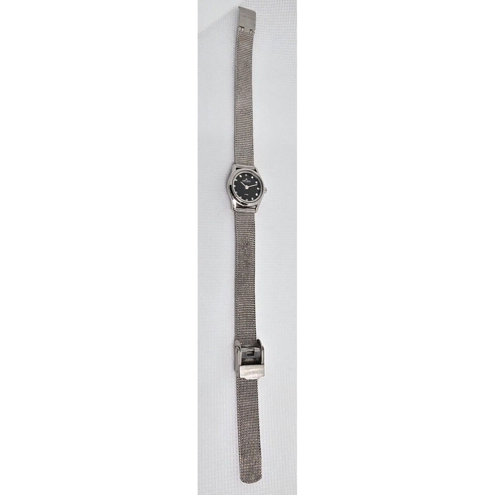 Women's Grenen Denmark Round Black Dial Crystal Marker Mesh Bracelet Watch 09 - Picture 5 of 8